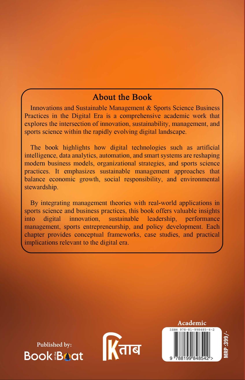 INNOVATIONS AND SUSTAINABLE MANAGEMENT & SPORTS SCIENCE BUSINESS PRACTICES IN THE DIGITAL ERA